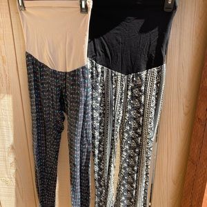 Lot of 2 Maternity Leggings Size M